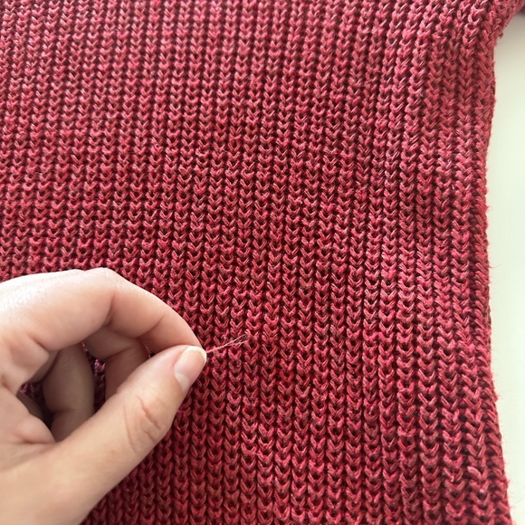 RRL Ralph Lauren 1930's Inspired Cotton Linen Silk Shawl Collar Cardigan M Red - Picture 6 of 8